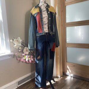 Azzure Denim Jacket Jeans Pants Set Suit Straight Y2K Vintage Hip Hop Corduroy